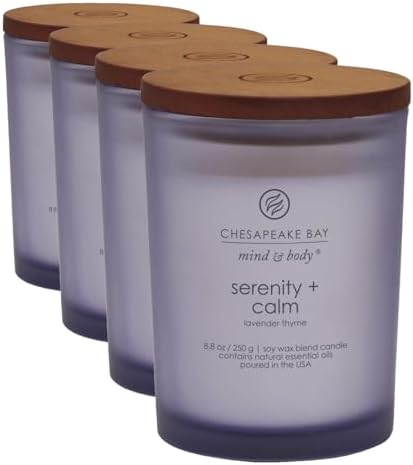 Chesapeake Bay Candle Mind & Body Collection Scented Candle, 8.8oz (Pack of 4) by ChesapeakeBayFragrance