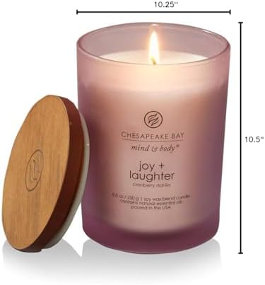Chesapeake Bay Candle Medium Jar Candles | Joy + Laughter (Cranberry Dahlia) and Confidence + Freedom (Oak Moss Amber) 2 Count Home Décor - Image 6