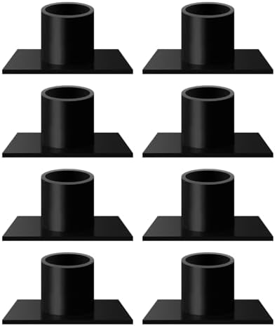 GUTE Taper Candle Holder Matte Black Iron Candlestick Decor Farmhouse 8Pcs by GUTE