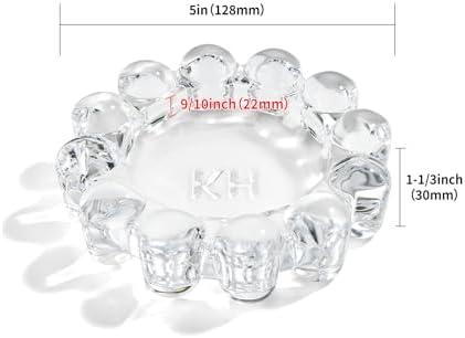 khtumeware Chic Clear Bubble Glass Candle Dish – Modern Clear Glass Candle Holder for Tealights & Diffusers, Decorative Tray for Home & Tabletop Decor（2 Pack） - Image 2