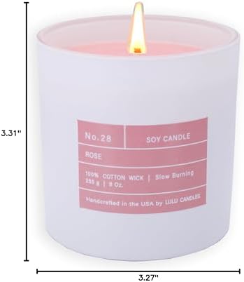 Lulu Candles | Smells Like Roses | Luxury Scented Soy Jar Candle | Hand Poured in The USA | Highly Scented & Long Lasting (9 Oz. Limited Edition) - Image 2