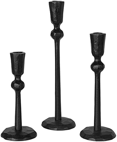 Iron Taper Candle Holder - Set of 3 Decorative Candle Stand - Image 2