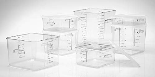 Rubbermaid Commercial Products Plastic Space Saving Square Food Storage Container, 18 Quart, Clear, for Kitchen/Sous Vide/Food Prep - Image 7