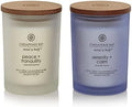Chesapeake Bay Medium Jar Candles Duo - Peace + Tranquility (Cashmere Jasmine) and Serenity + Calm (Lavender Thyme) Home Decor by ChesapeakeBayFragrance