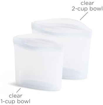 Stasher Premium Reusable Silicone Food Storage Bags, 2-Pack, Clear - Image 5