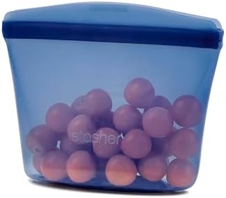 Stasher Premium Reusable Silicone Food Storage Bowl, Deep Ocean, 1-Cup by Stasher