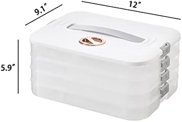 4-Layer Food Storage Containers with Lids Dumpling Storage Box - Image 2