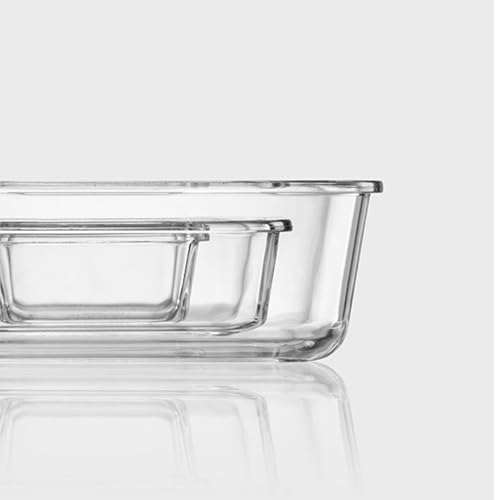 LocknLock LNG445S3W The Clear Borosilicate Glass Food Storage Containers with Lids, 6-Piece Set for Kitchen, Lunch, Meal Prep, Leftovers, Leakproof, Freezer, Microwave, and Dishwasher Safe, White - Image 3