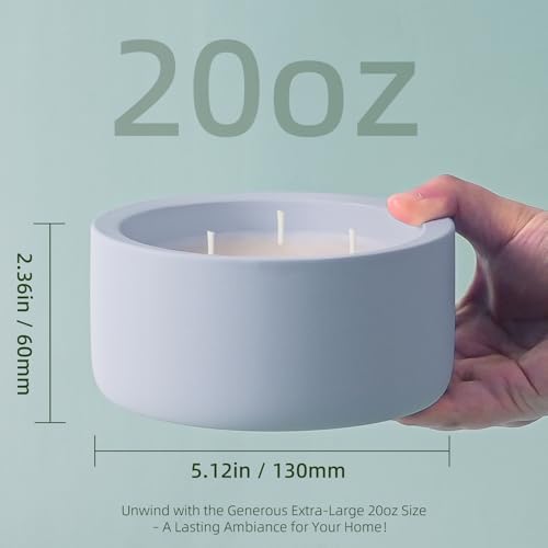 Viyffo Large 20oz Scented Candle - Citronella & Lavender, 3 Wick Non Toxic Soy Candles for Women, Matte Purple Ceramic Jar, Luxury Home Fragrance, Elegant Room Decor & Premium Birthday Gift - Image 4