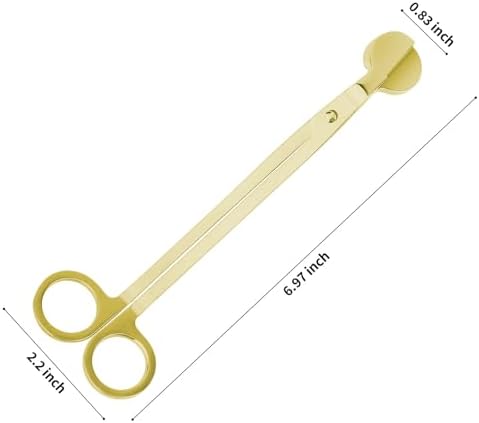 CHEFBEE Gold Stainless Steel Candle Wick Trimmer - Image 2