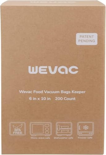 Wevac Vacuum Sealer Bags 6"x10", 200 Pint Bags, Fits Food Saver Sealers - Image 2