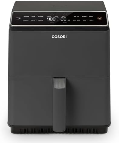 Cosori Smart Air Fryer 6.8 Qt, Dual Heating Elements, Ceramic Coating, Gray by Cosori
