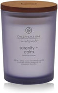 Chesapeake Bay Candle Medium Jar Scented Candle Serenity + Calm (Lavender Thyme) Home Décor Orange Gifting Idea Burn Time of 50 Hours by ChesapeakeBayFragrance