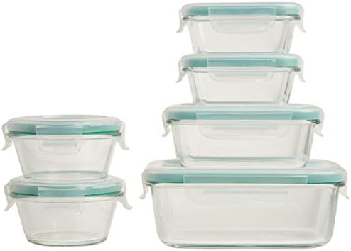 OXO Good Grips Smart Seal 12-Piece Glass Food Storage Container Set - Teal by Unknown