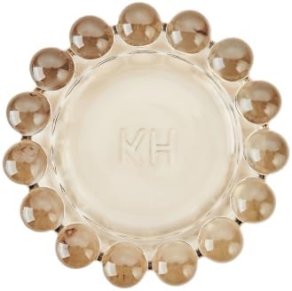 khtumeware Large Chic Smoky Bubble Glass Candle Dish – Modern Clear Glass Candle Holder for Tealights & Diffusers, Decorative Tray for Home & Tabletop Decor（1 Pack） - Image 3