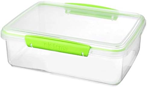 Sistema KLIP IT Collection Food Storage Containers, Clear/Green, 28-Piece Set - Image 4