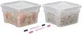 2 Pack 2 QT Commercial Airtight Food Storage Containers, BPA-Free Translucent Polypropylene, Stackable Ingredient Bin for Spices & Seasonings, Tall Model by GATBO