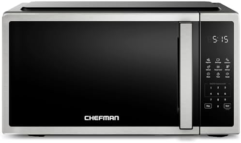 Chefman Compact Countertop Microwave, 0.7 Cu Ft, 700W, Stainless by Chefman