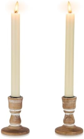 Wooden Candlestick Holders Rustic: Farmhouse Taper Candle Holder by CreatedforWeddingsandHome
