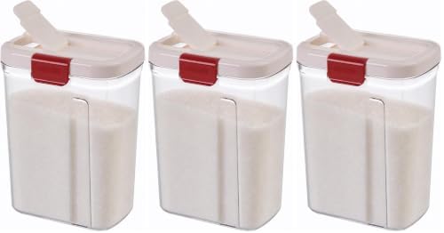 Progressive International PrepSolutions Sugar Keeper – Airtight Storage Container for Keeping Sugar Fresh, BPA-Free, 2 lb Capacity, Easy Pour Design (Pack of 3) by ProgressiveInternational