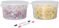 2 Pack 2QT Commercial Round Food Storage Containers with Lids by GATBO
