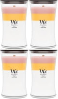 WoodWick Island Getaway Trilogy Gifts for Women and Men, 21.5 oz Large Hourglass Trilogy Candle with Crackling Wick (Pack of 4) by WoodWick