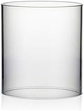 WGVI Hurricane Candle Holder Sleeve, Wide 5.5", Height 6", Clear Glass Cylinder Candleholder, Chimney Tube, Open Ended Candle Shade, 1 Piece by WGVInternational-OpusGlassware