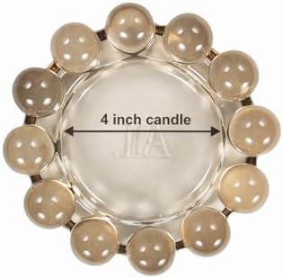 Alice Lane Home Collection Original Amber Glass Large Bubble Candle Dish - Image 3