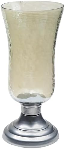 Textured Glass Hurricane Pillar Candle Holder - 15.5" - Gold by Northlight