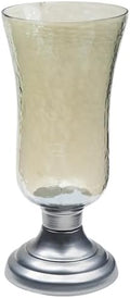 Textured Glass Hurricane Pillar Candle Holder - 15.5" - Gold by Northlight