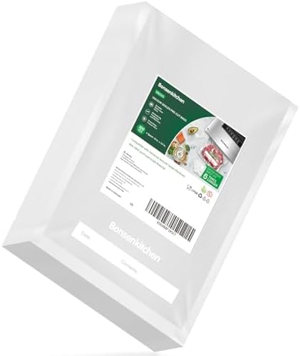 Bonsenkitchen Precut Vacuum Sealer Bags 100 Count, 8 in x 12 in Quart Size by Bonsenkitchen