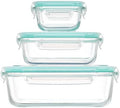 Vtopmart 3 Pack Glass Food Storage Containers with Lids Green by Vtopmart