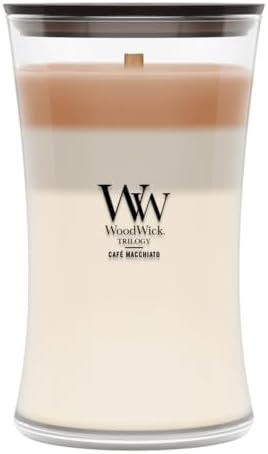 WoodWick Café Macchiato Trilogy Tri-Scented Candle, Crackling Wick, 21.5oz by WoodWick