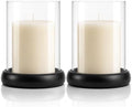 2 Pack Hurricane Candle Holders, Glass Cylinder Candleholder by Unknown