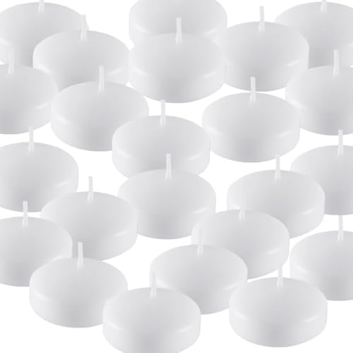 YOROXRG 50 Pack of 2-Inch White Floating Candles - Ideal for Weddings, Home Décor, Spa Baths, and Romantic Settings - Image 2