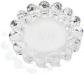 khtumeware Large Chic Clear Bubble Glass Candle Dish – Modern Clear Glass Candle Holder for Tealights & Diffusers, Decorative Tray for Home & Tabletop Decor（1 Pack） by khtumeware