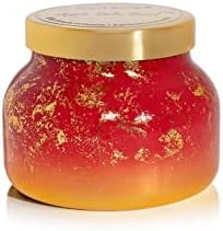 Capri Blue Glimmer Petite Signature Jar Candle - Apple Cider Social Scented Candle with Ombre Glass Candle Holder - Luxury Aromatherapy Candle - Red and Gold (8 oz) - Image 2