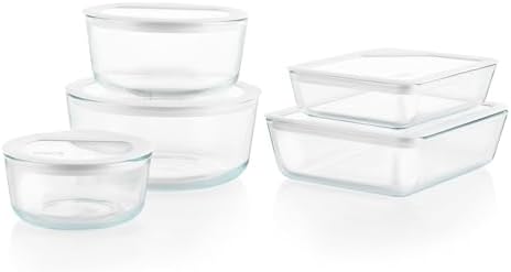 Pyrex 5-Pack Ultimate Glass Food Storage Containers with Glass Lids by Pyrex