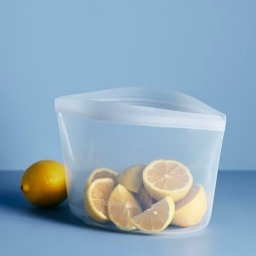 Stasher Premium Reusable Silicone Food Storage Bowl, Clear, 6-Cup - Image 2