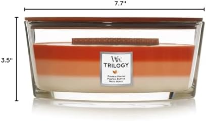 WoodWick Pumpkin Gourmand Trilogy Holiday Candle Gifts for Women and Men, 16 oz Ellipse Trilogy Candle with Crackling Wick - Image 6