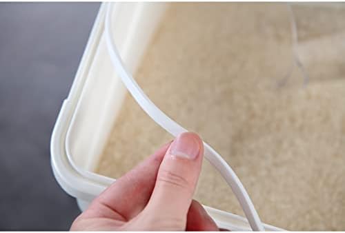 HANAMYA 33 Liter / 50 lbs Rice Storage Container with Measuring Cup, BPA free, For Rice | Grain | Pet Food | Flour, 1 count, White - Image 6