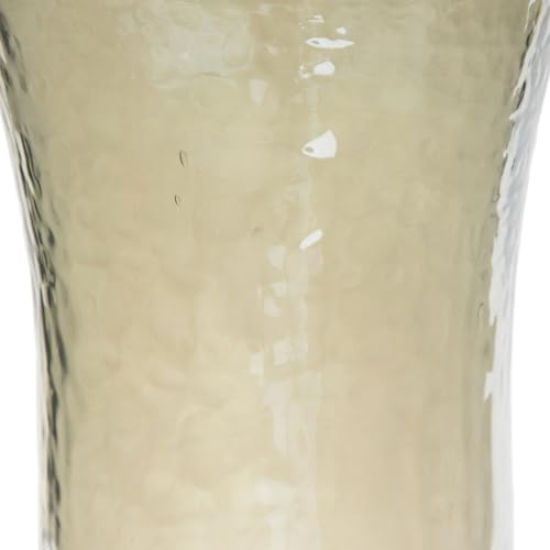 Textured Glass Hurricane Pillar Candle Holder - 15.5" - Gold - Image 6