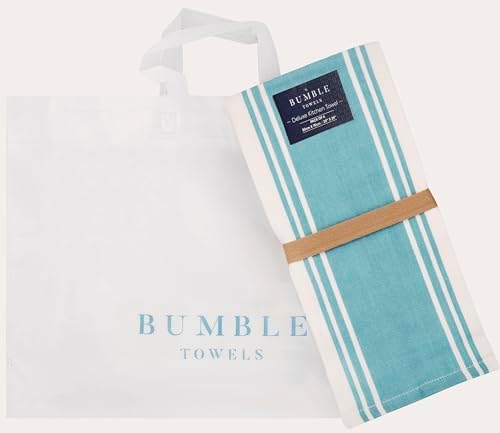 Premium Kitchen Towels 6 Pack 100% Cotton 20"x28" Dish Towels - Aqua Wide - Image 6