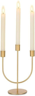 Sziqiqi Gold Candelabra Candle Holders, 3 Arm Candelabra Table Centerpiece by SZIQIQI