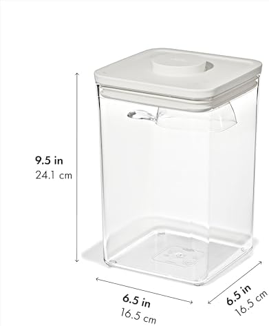 OXO Pet Food Storage POP Container with Scoop - 4.4 Qt/4.2 L, Whisker Gray - Image 6