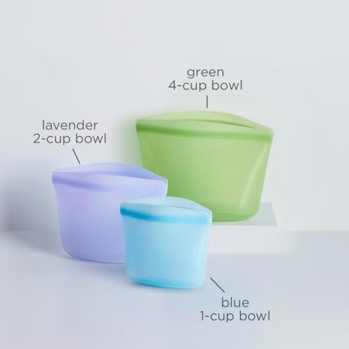 Stasher Premium Reusable Silicone Bags and Lunch Bag, 3-Pack, Multicolor - Image 2