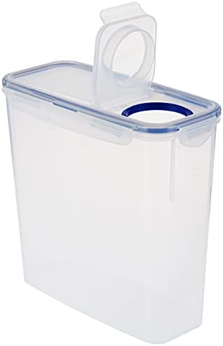Lock & Lock Easy Essentials Food Storage Bin Set for Pasta, Flour, Sugar/Airtight Container Lids/BPA-Free/Dishwasher Safe, 8 Piece - Clear - Image 3