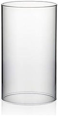 WGVI Hurricane Candle Holder Sleeve, Wide 3.5", Height 6", Clear Glass Cylinder Candleholder, Chimney Tube, Open Ended Candle Shade, 1 Piece by WGVInternational-OpusGlassware