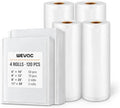Food saver vacuum sealer bags rolls, Multiple Sizes, Box Storage,Less Waste by Wevac