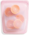Stasher Premium Reusable Half Gallon Silicone Food Storage Bag, Pink, 64 oz by Stasher